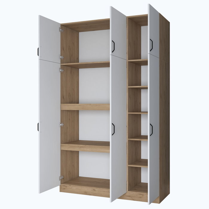 Hanah Home Armario BA104 - 2420 Nogal y Blanco Hanah Home Armario BA104 - 2420 Nogal y Blanco